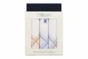 Men Handkerchief White+Color Border (Box of 3)