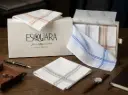 Men Handkerchief White+Color Border - A (Box of 12) Size 46cm x 46cm