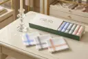 Men Handkerchief White+Color Border - F (Box of 12)